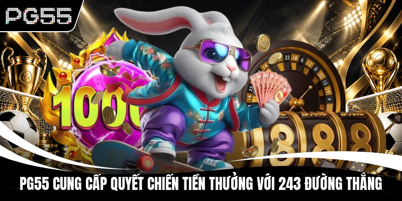 PG55 cung cấp Quyết Chiến Tiền Thưởng với 243 đường thắng